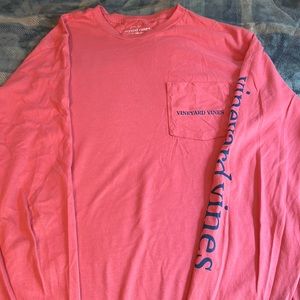 Vineyard Vines XS mens coral long sleeve shirt